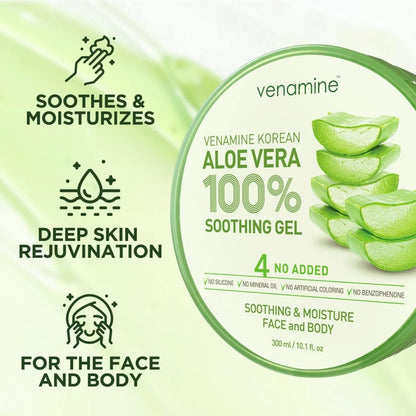 Aloe Vera Soothing Gel Venamine - Korean formula - Moisturizing Gel - venamine