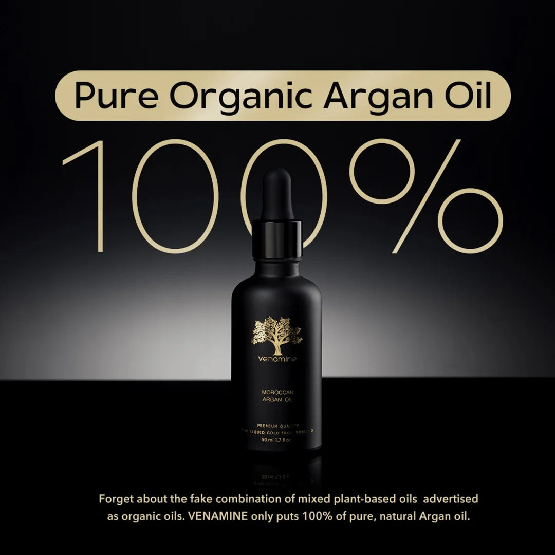 Venamine Moroccan Organic Argan Oil 50 ml Pure USDA Certified - venamine